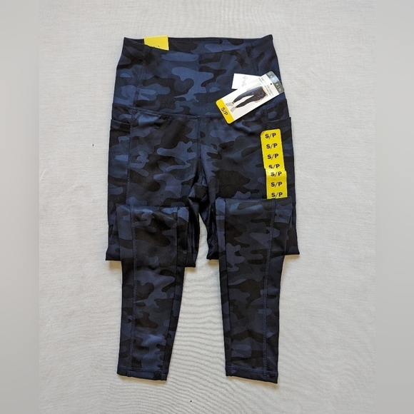 DANSKIN dark blue camouflage high rise leggings size Small - Picture 2 of 10